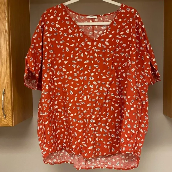 Flaunt Boutique Rust Pebble Blouse - Picture 4 of 10